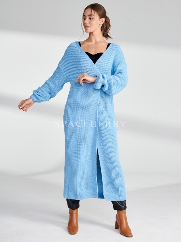 Женский вязаный кардиган оверсайз, кофта